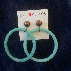 Turquoise hoops